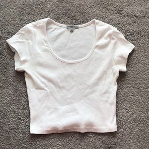 simple white crop top